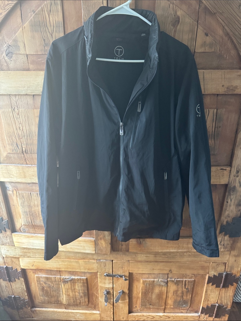 Tumi Men's Black Lightweight Travel T-Tech Jacket